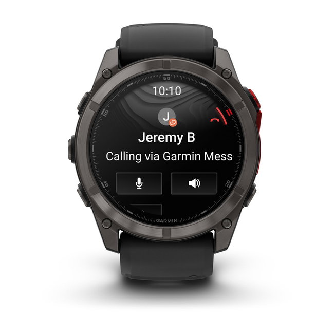 Garmin fenix 8 Pro – 51 mm, MicroLED | Sapphire, Titan DLC gri carbon cu curea din silicon neagră/Pebble Grey