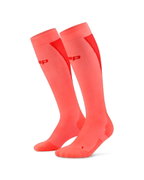Șosete compresie înalte CEP Run Ultralight 4.0 - coral neon | roșu
