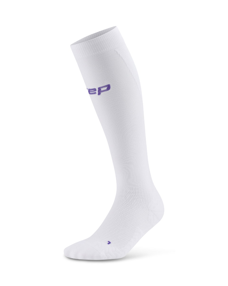 Sporting Goods Șosete compresie înalte CEP Run Ultralight 4.0 - alb | alergare bărbați
