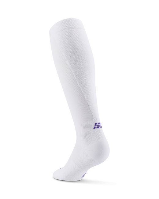 Șosete compresie înalte CEP Run Ultralight 4.0 - alb | alergare bărbați
