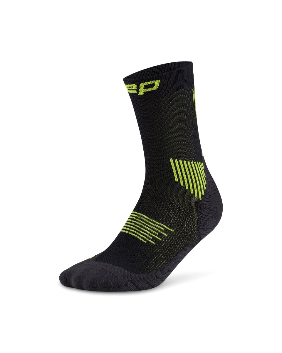 Sporting Goods Șosete compresie alergare CEP Run 5.0 Mid Cut - negru/lime | femei