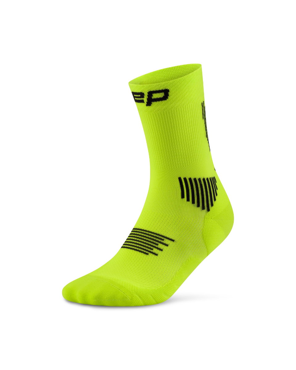 Sporting Goods Șosete compresie alergare CEP Run 5.0 Mid Cut - lime/negru | femei