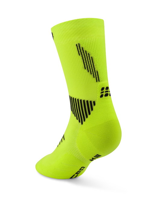 Șosete compresie alergare CEP Run 5.0 Mid Cut - lime/negru | femei