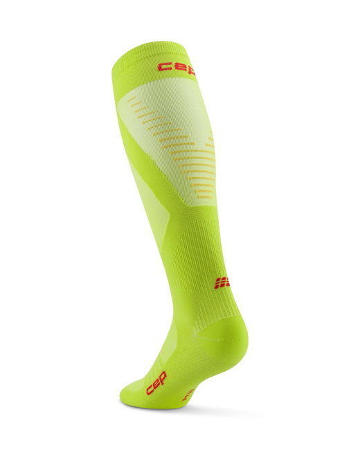 Șosete compresie înalte CEP Pro Run Ultralight - lime | alergare
