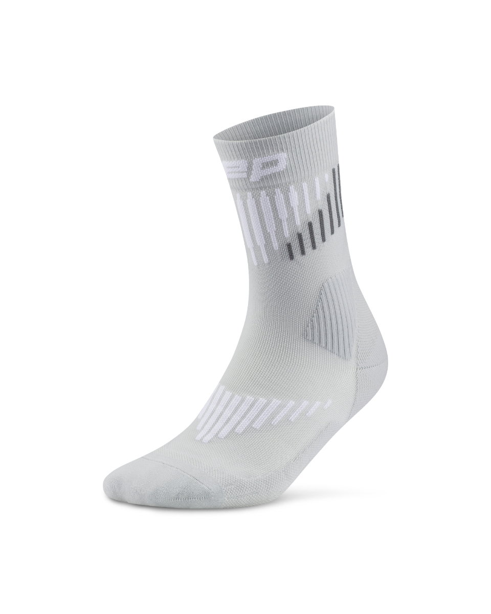 Sporting Goods Șosete compresie CEP Core Run Merino Mid Cut - gri/alb | alergare vreme rece