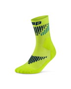 Șosete compresie CEP Core Run Merino Mid Cut - lime/albastru | alergare vreme rece