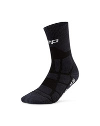 Șosete compresie hiking CEP Hiking Max Cushion 2.0 - negre | amortizare maximă