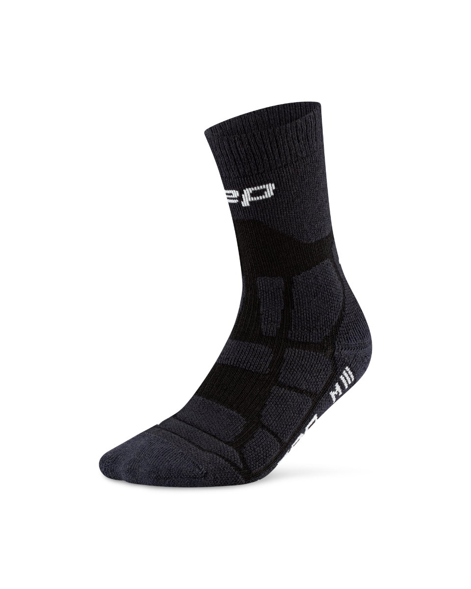 Sporting Goods Șosete compresie hiking CEP Hiking Max Cushion 2.0 - negre | amortizare maximă