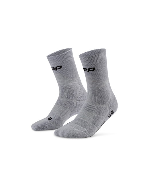 Șosete compresie hiking CEP Hiking Max Cushion 2.0 - gri | amortizare maximă
