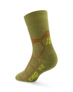 Șosete compresie hiking CEP Hiking Max Cushion 2.0 - olive/maro | amortizare maximă
