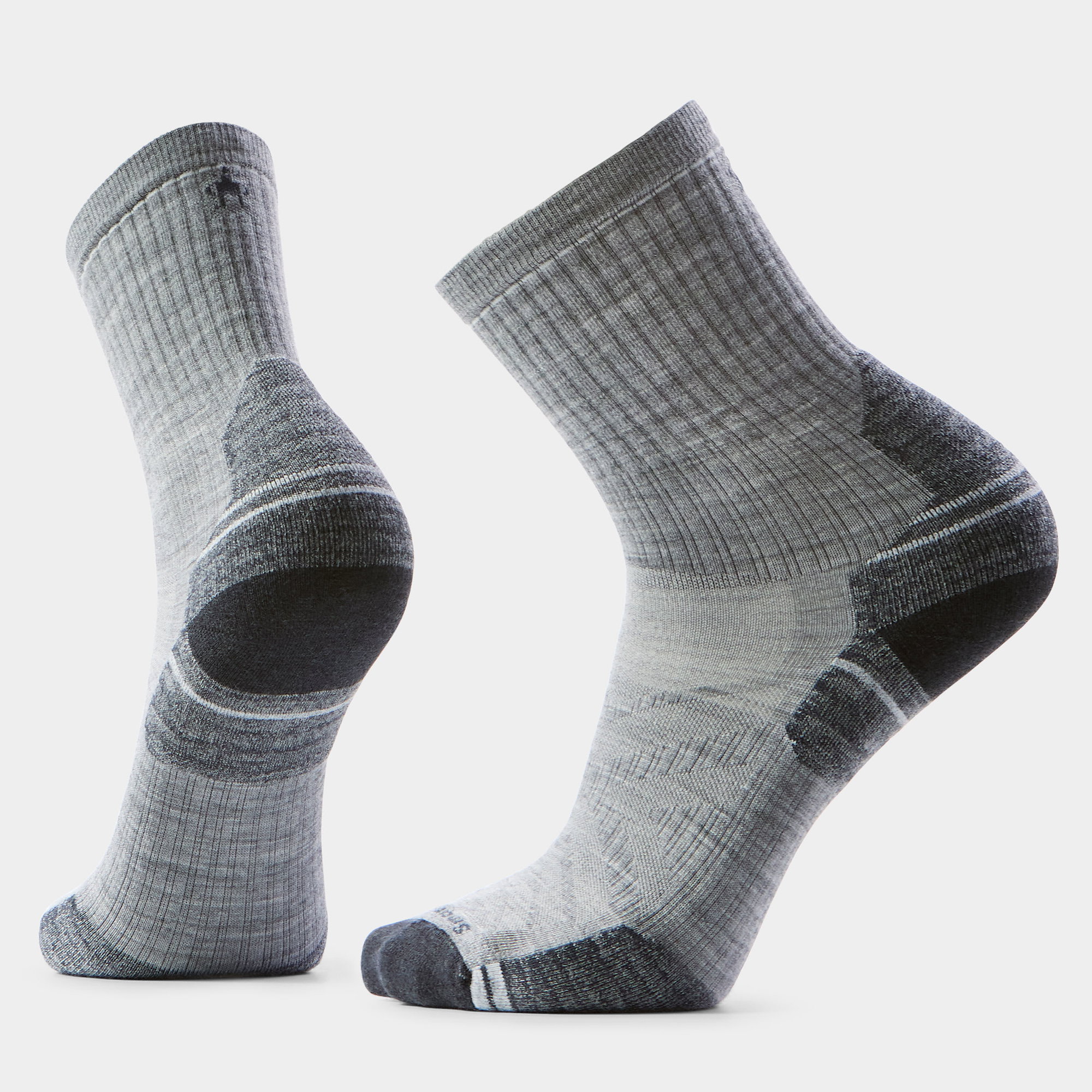 Smartwool Șosete Merino hiking Smartwool Hike - gri deschis Light Gray | Mid Crew | Targeted Cushion