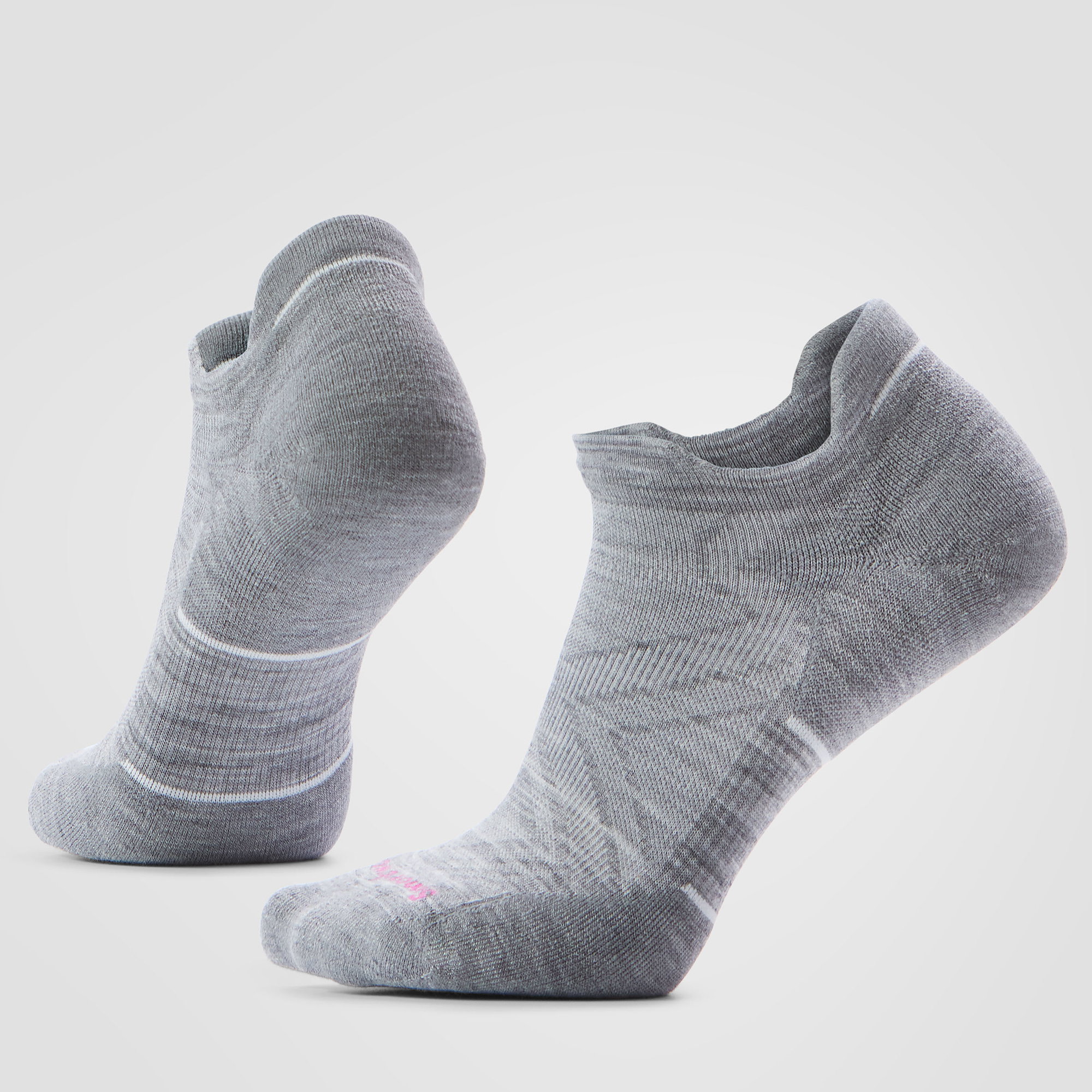 Smartwool Șosete Merino alergare Smartwool Run - gri deschis/alb | Low Ankle | Targeted Cushion