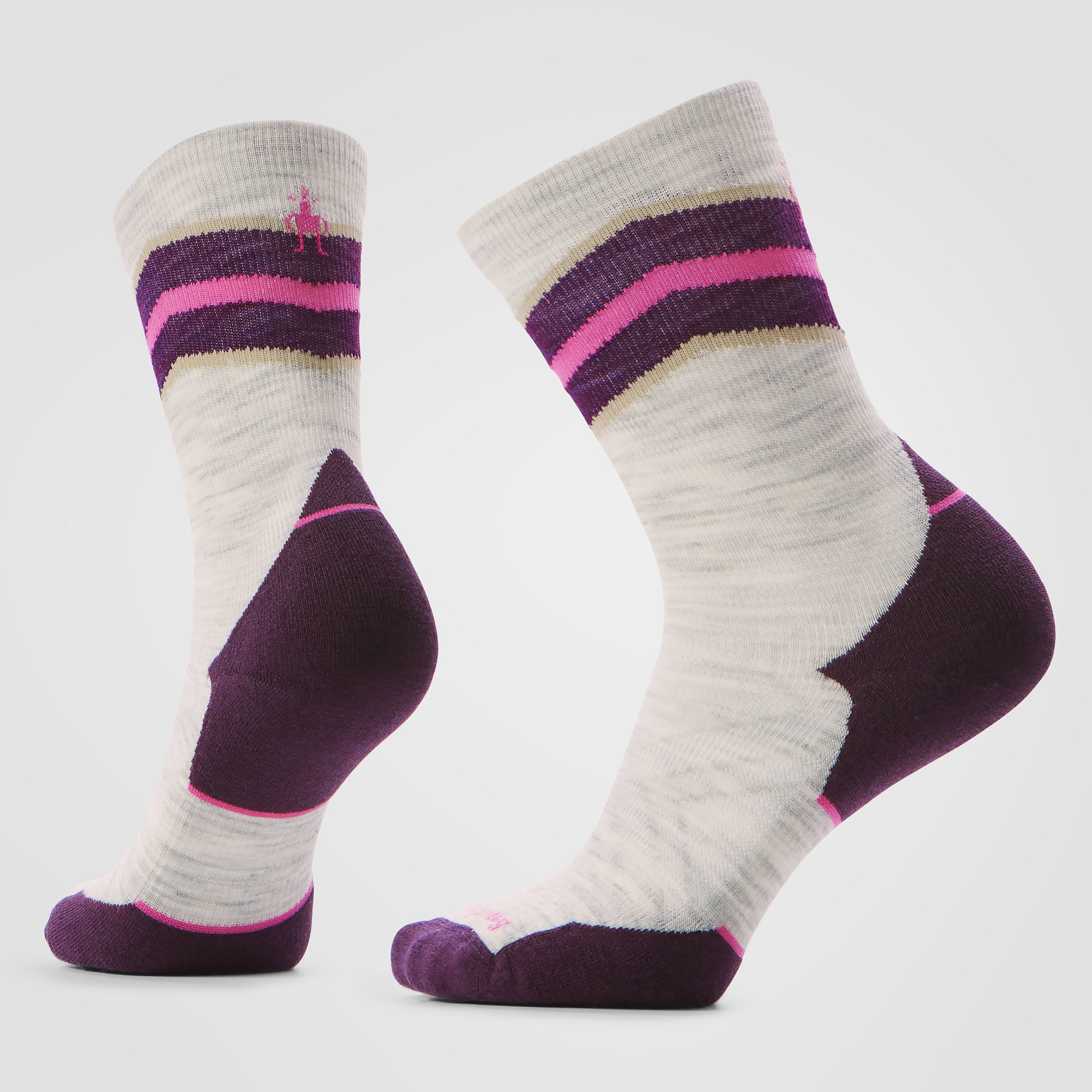 Smartwool Șosete Merino alergare Smartwool Run - gri Ash | Mid Crew | Targeted Cushion