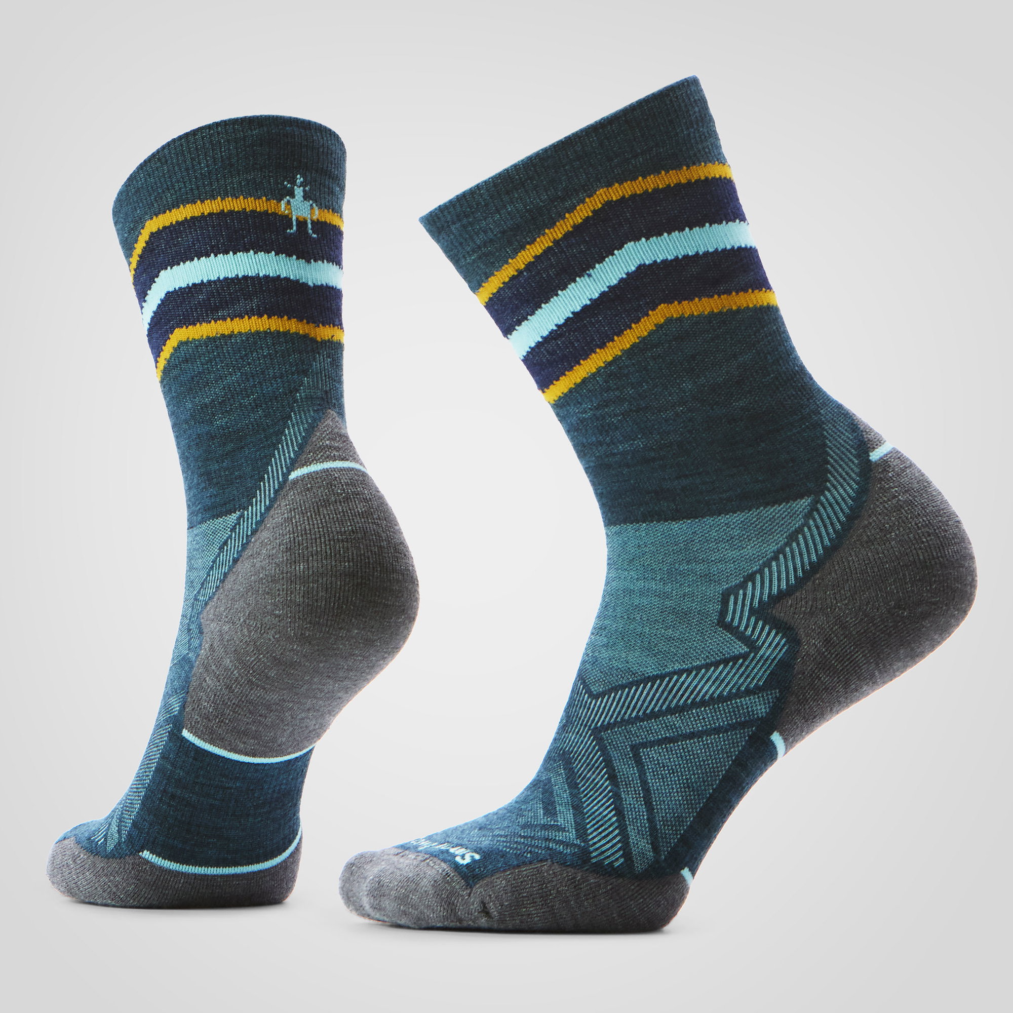 Smartwool Șosete Merino alergare Smartwool Run - albastru Twilight | Mid Crew | Targeted Cushion