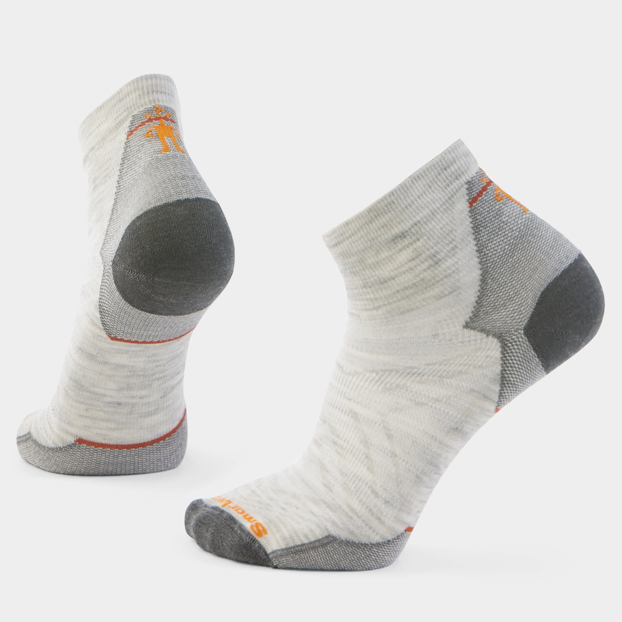 Smartwool Șosete Merino alergare Smartwool Run - gri Ash | Ankle | Zero Cushion