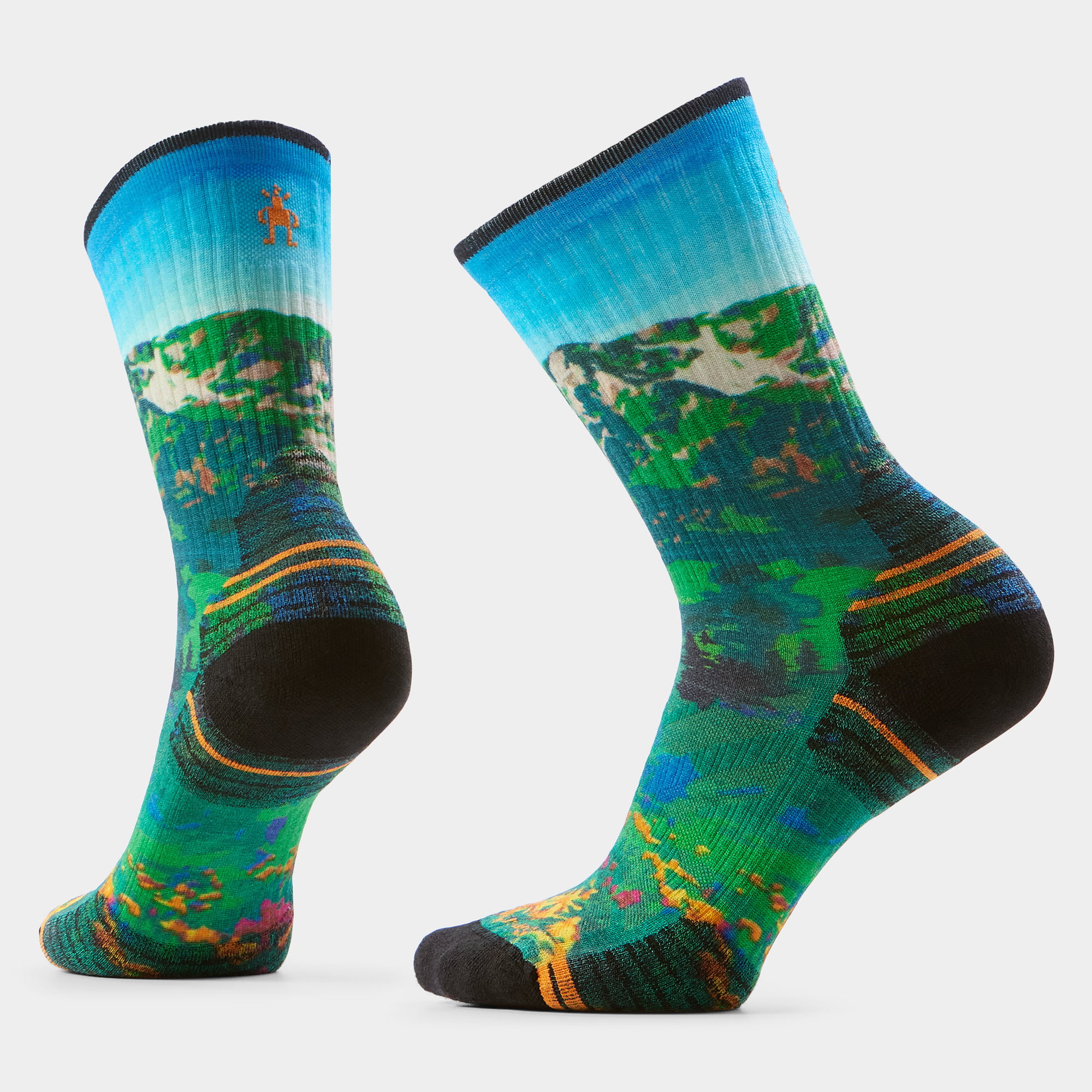 Smartwool Șosete Merino hiking Smartwool Hike Mountain Lake - albastru Capri | Crew | Targeted Cushion