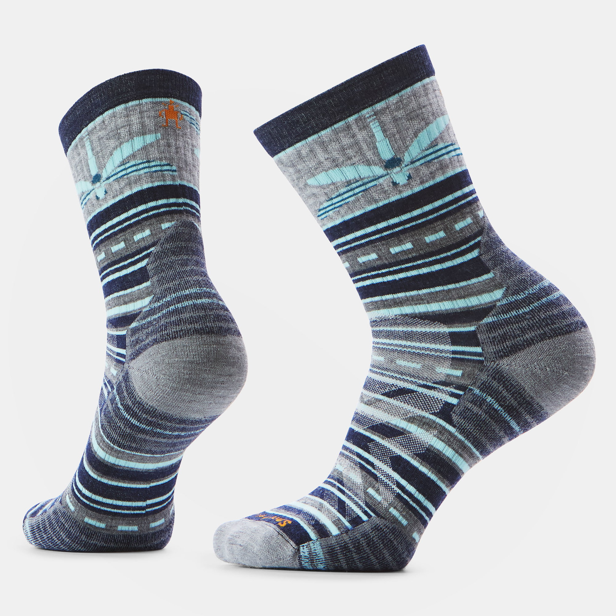 Smartwool Șosete Merino hiking Smartwool Hike Dragon Stitch - bleumarin Deep Navy | Mid Crew | Targeted Cushion