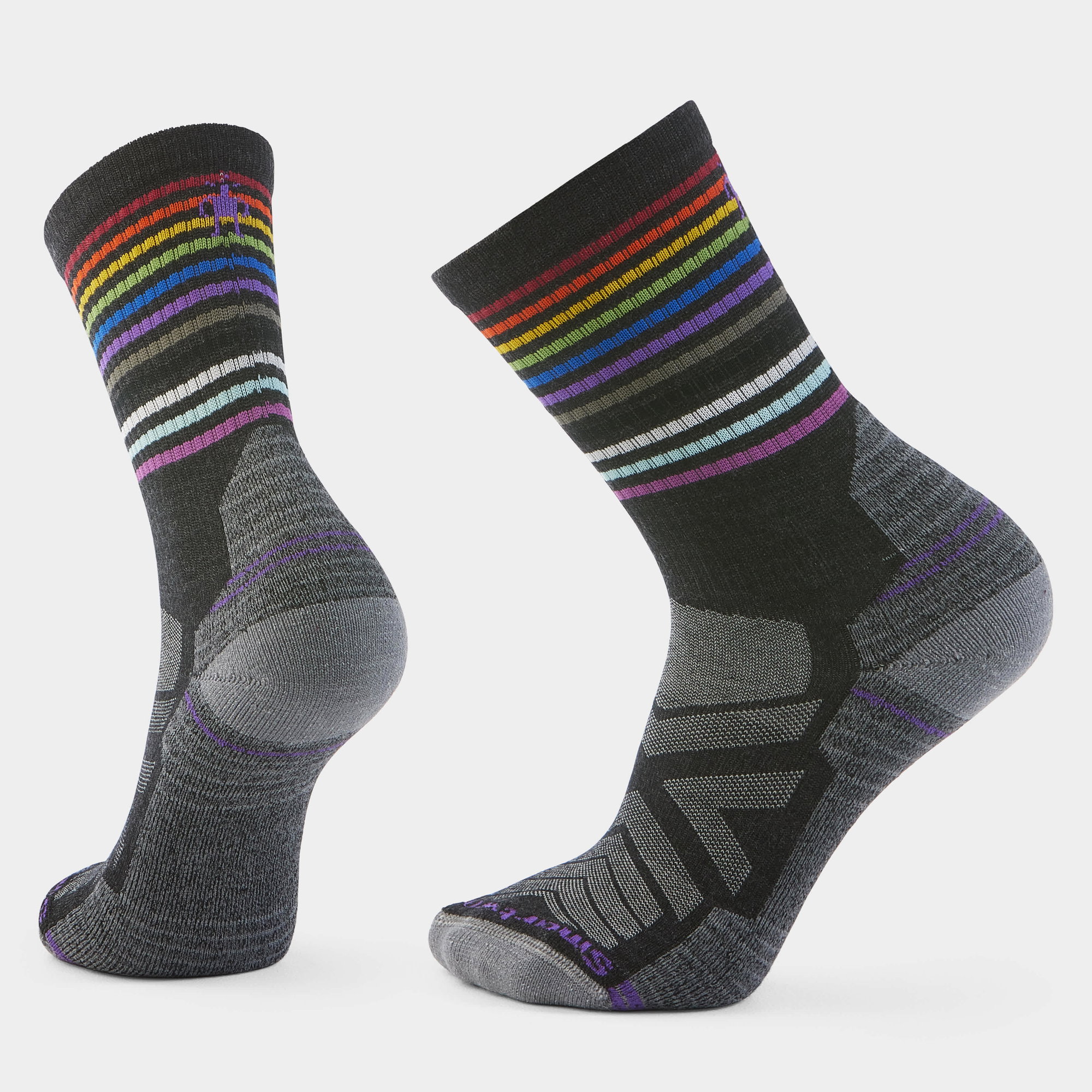 Smartwool Șosete Merino hiking Smartwool Hike Pride - gri Charcoal | Crew | Light Cushion