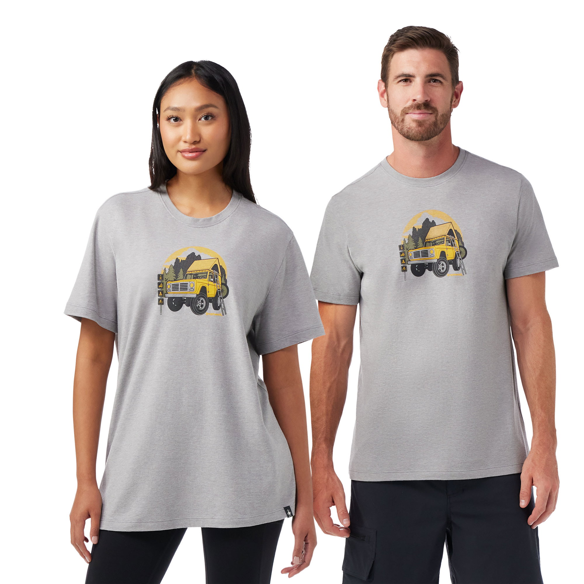 Smartwool Smartwool - tricou merino - Long Weekend Short Sleeve Graphic Tee - Gri