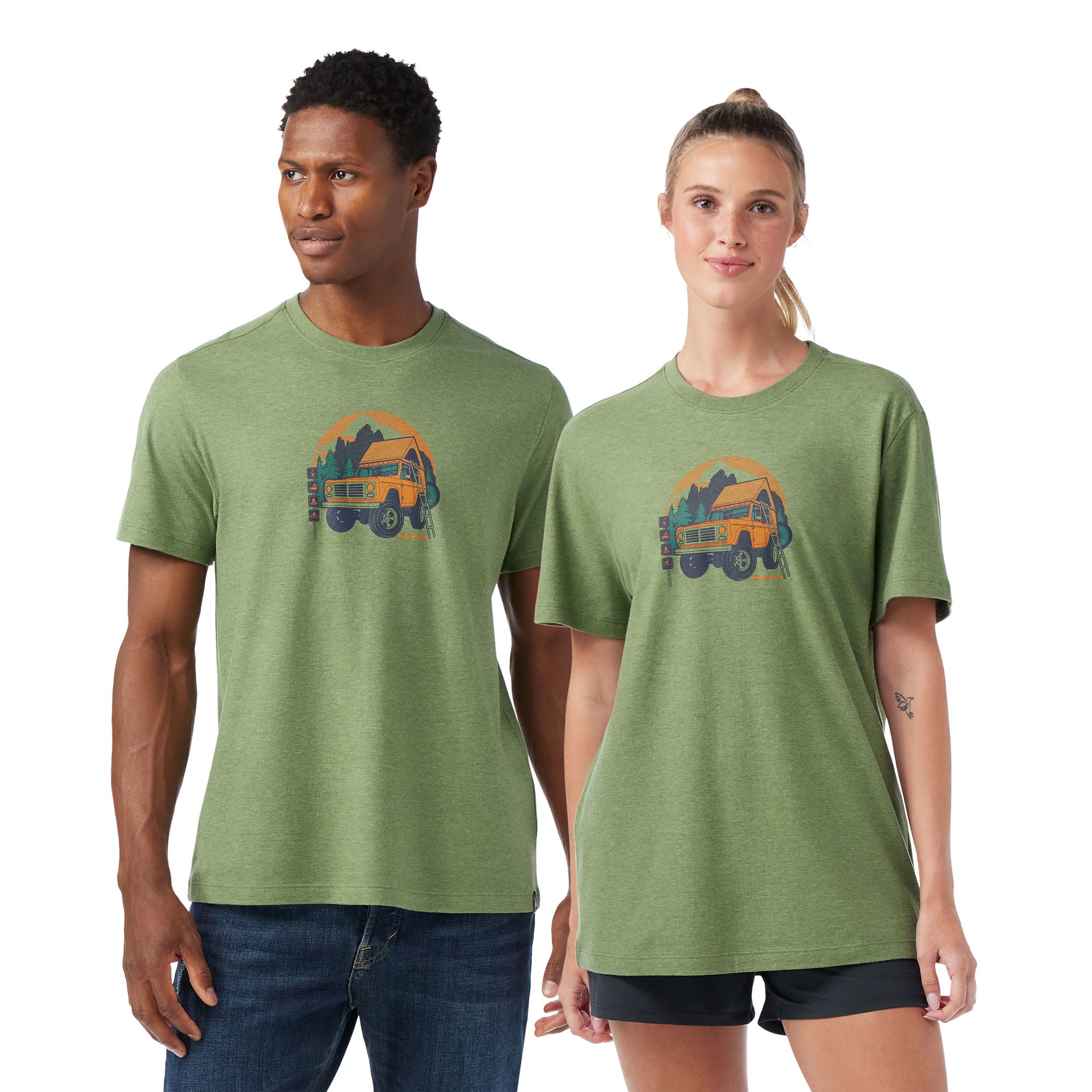 Smartwool Smartwool - tricou merino - Long Weekend Short Sleeve Graphic Tee - Verde