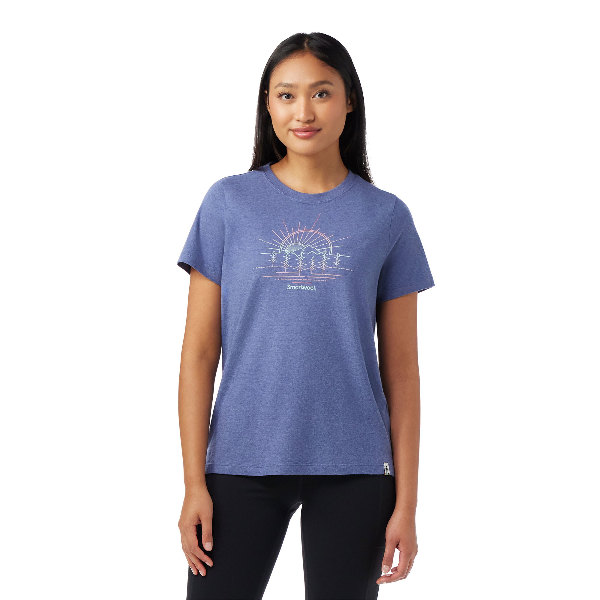 Smartwool Smartwool - tricou merino - Mountain Sol Short Sleeve Graphic Tee W - Albastru