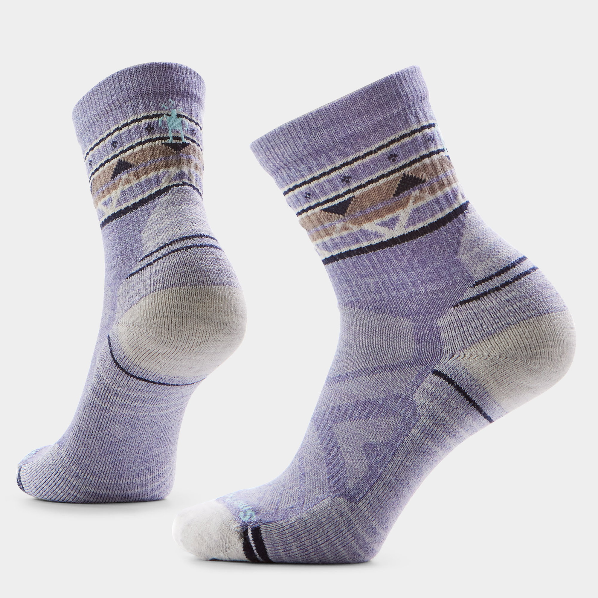 Smartwool Șosete Merino hiking Smartwool Hike Zig Zag Valley - violet Chalk | Mid Crew | Light Cushion