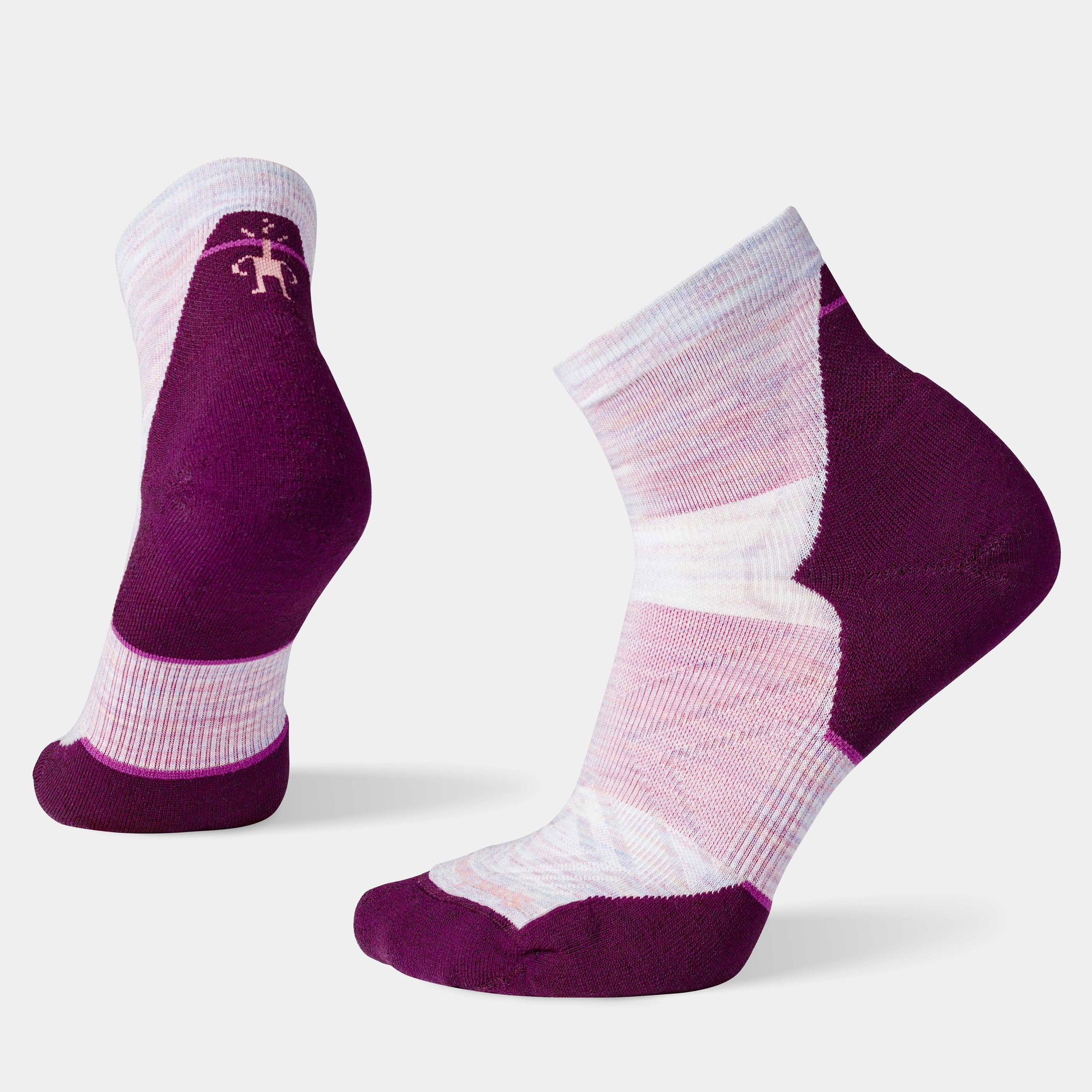Smartwool Șosete Merino alergare Smartwool Run - mov Purple Eclipse | Ankle | Targeted Cushion