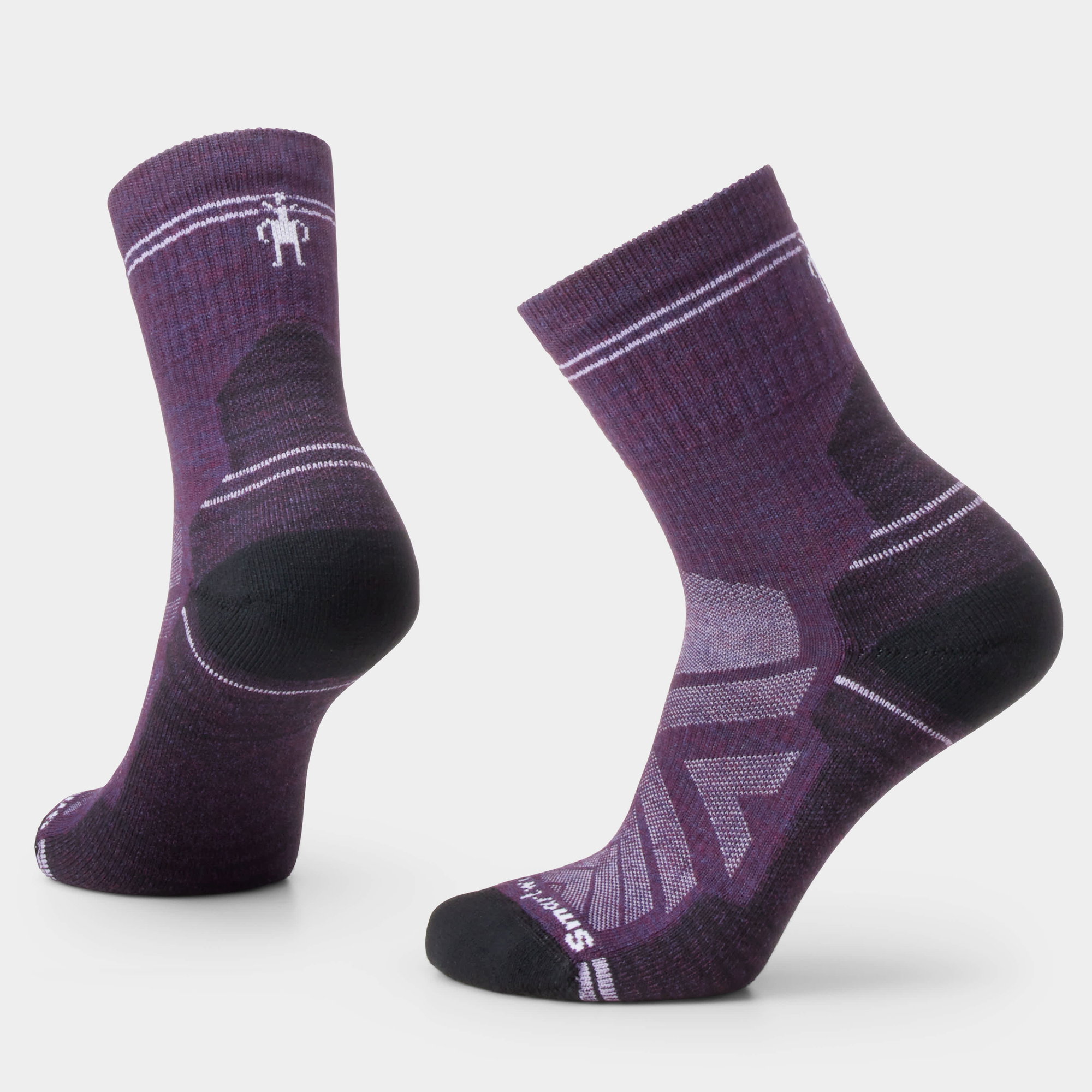 Smartwool Șosete Merino hiking Smartwool Hike - mov Purple Iris | Mid Crew | Light Cushion