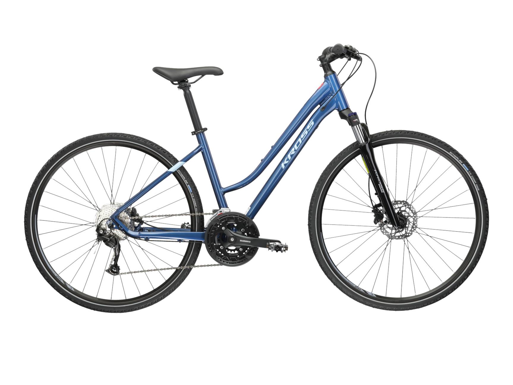 Kross Bicicleta Trekking Kross Evado 6.0 PP 28 inch albastra Shimano Alivio