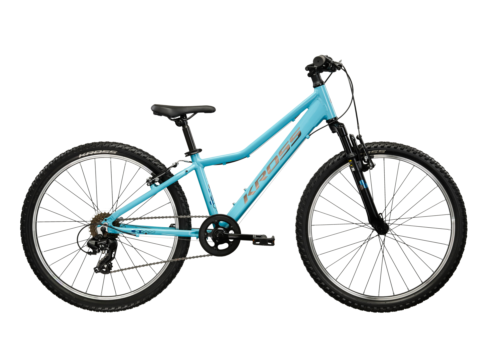 Kross Bicicleta Copii Kross Hexagon JR 24 24 inch albastra Shimano Tourney