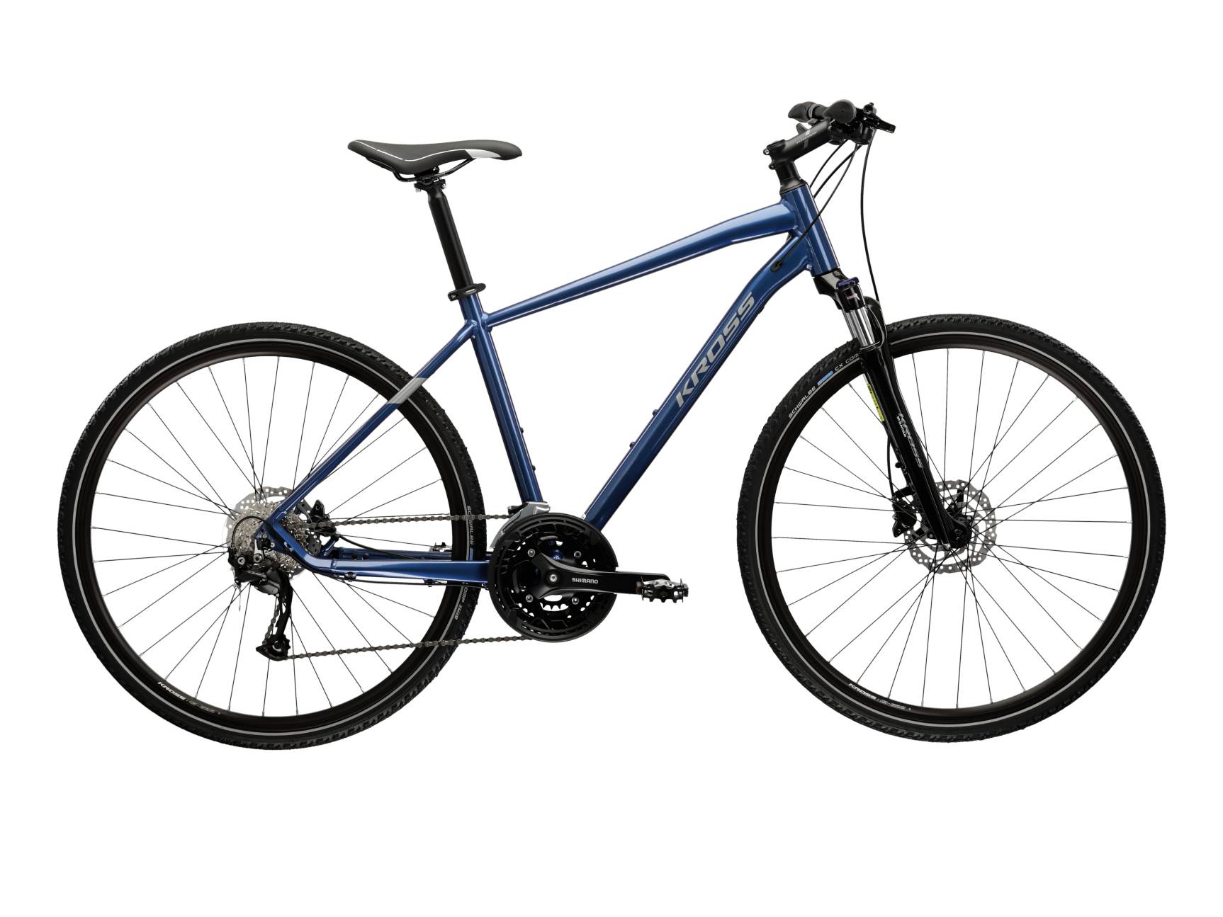 Kross Bicicleta Trekking Kross Evado 6.0 28 inch albastra Shimano Deore