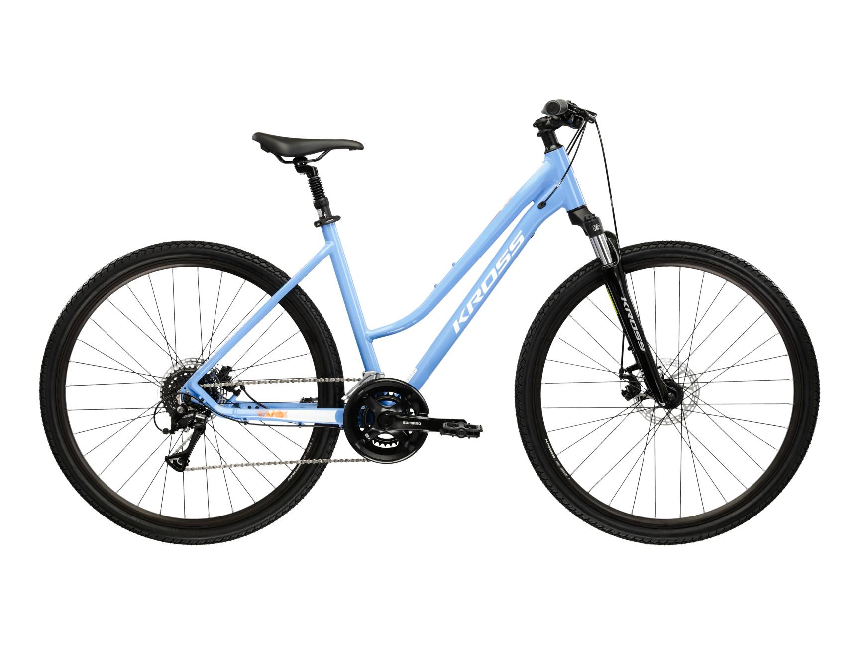Kross Bicicleta Trekking Kross Evado 3.0 28 inch albastra Shimano Acera