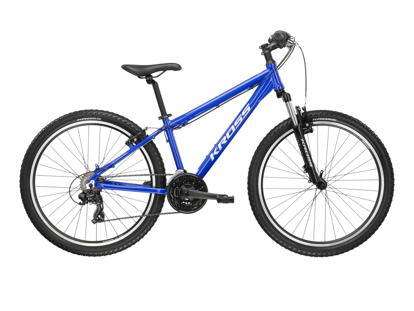 Kross Bicicleta MTB Hardtail Kross Hexagon 1.0 26 inch albastra Shimano Tourney