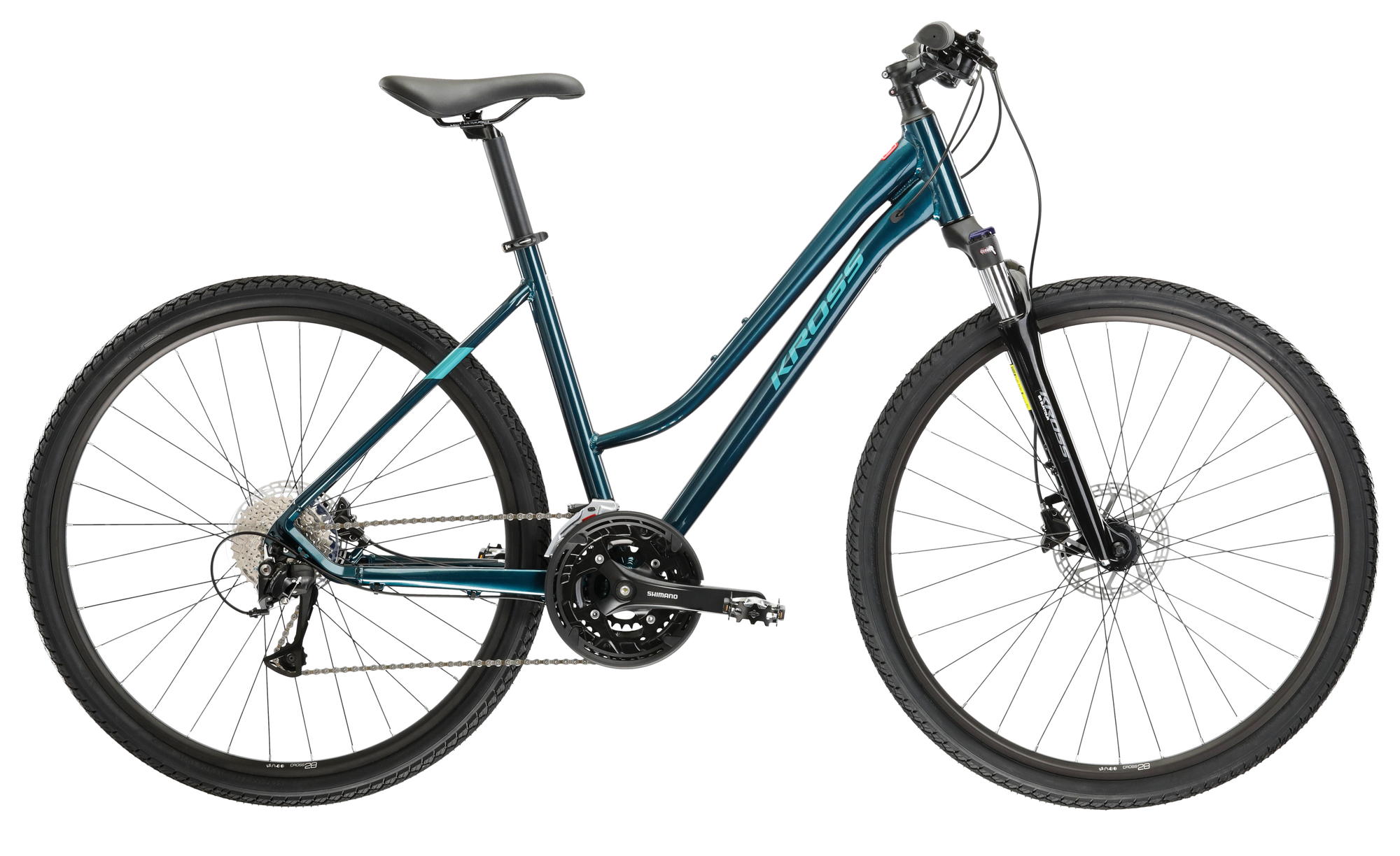 Kross Bicicleta Trekking Kross Evado 5.0 PP 28 inch turcoaz Shimano Acera