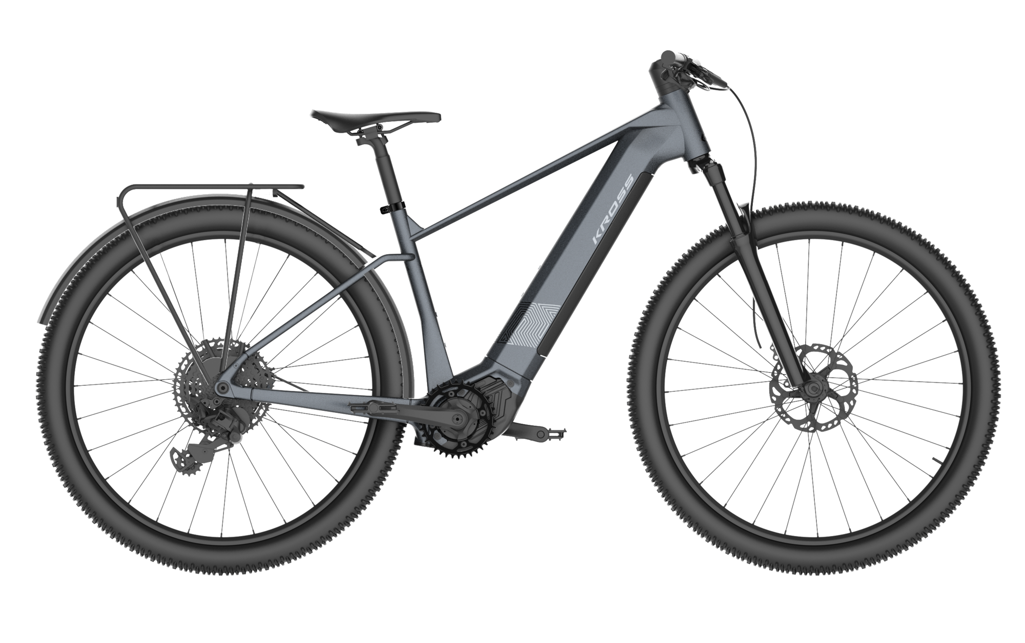 Kross Bicicleta Electrica MTB Kross Influx SUV HYB 3.0 800 27.5 inch grafit Shimano Cues