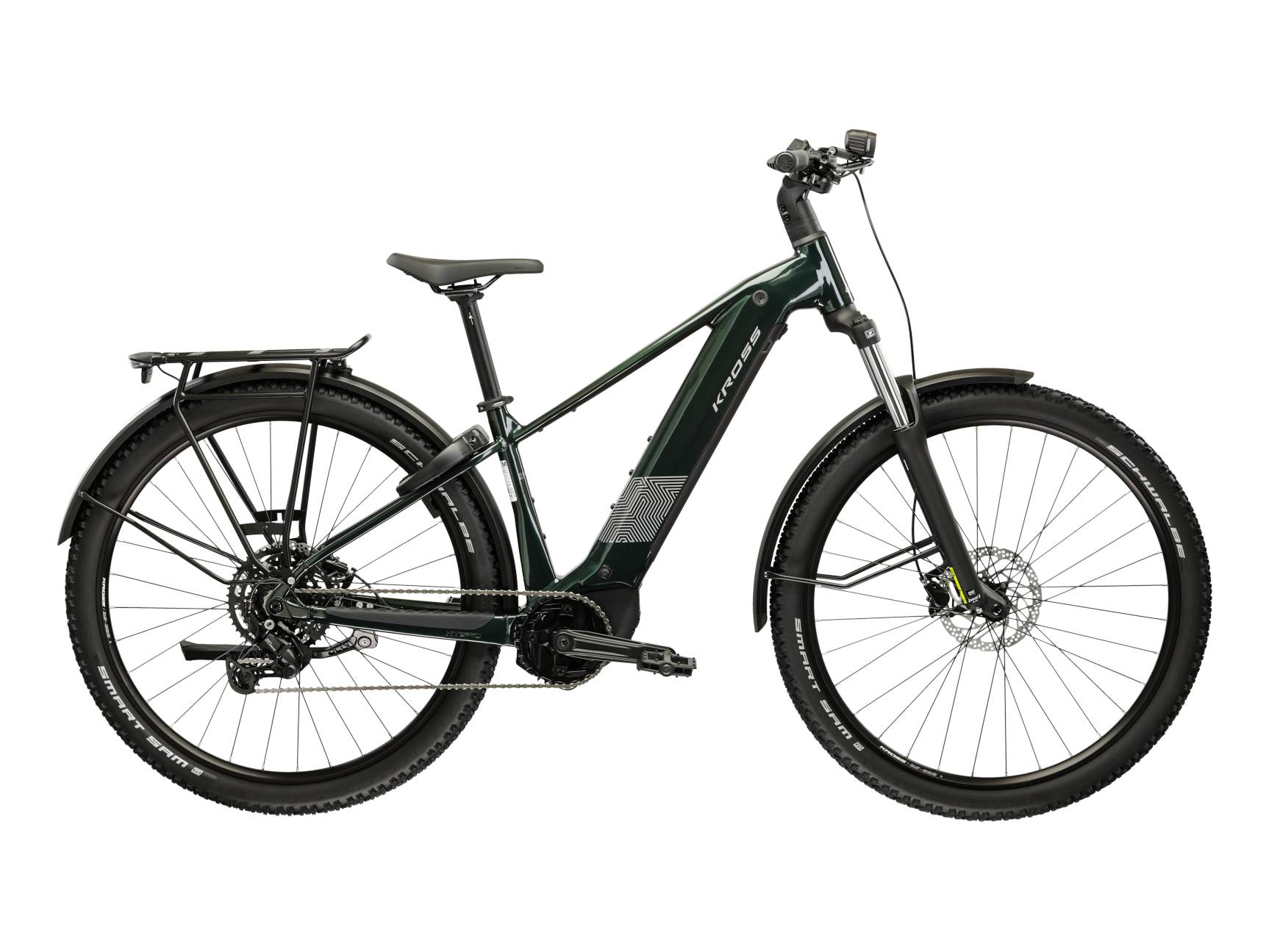 Kross Bicicleta Electrica MTB Kross Influx SUV HYB 2.0 600 27.5 inch verde Shimano Cues