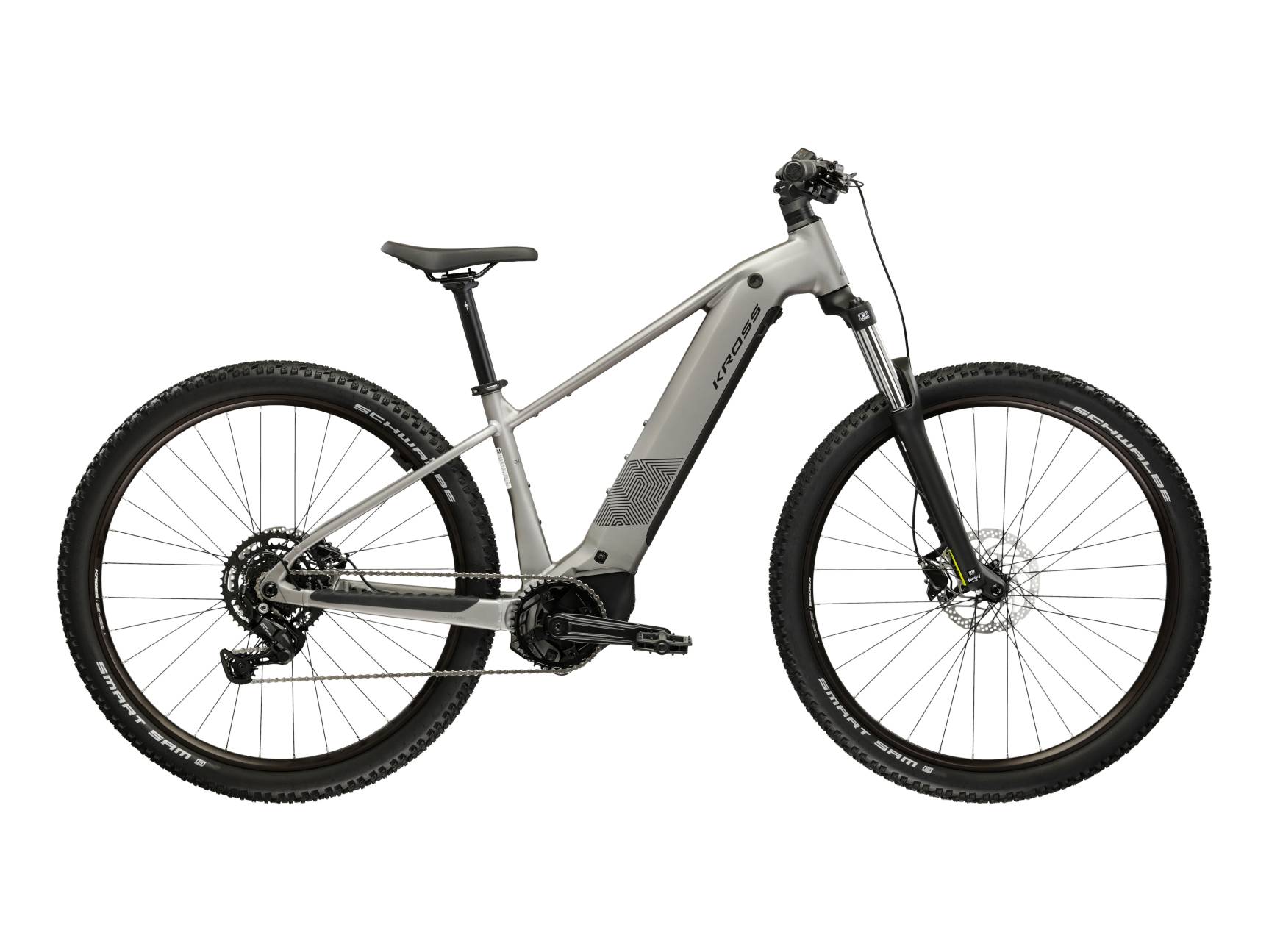 Kross Bicicleta Electrica MTB Kross Influx HYB 2.0 600 27.5 inch argintie Shimano Cues
