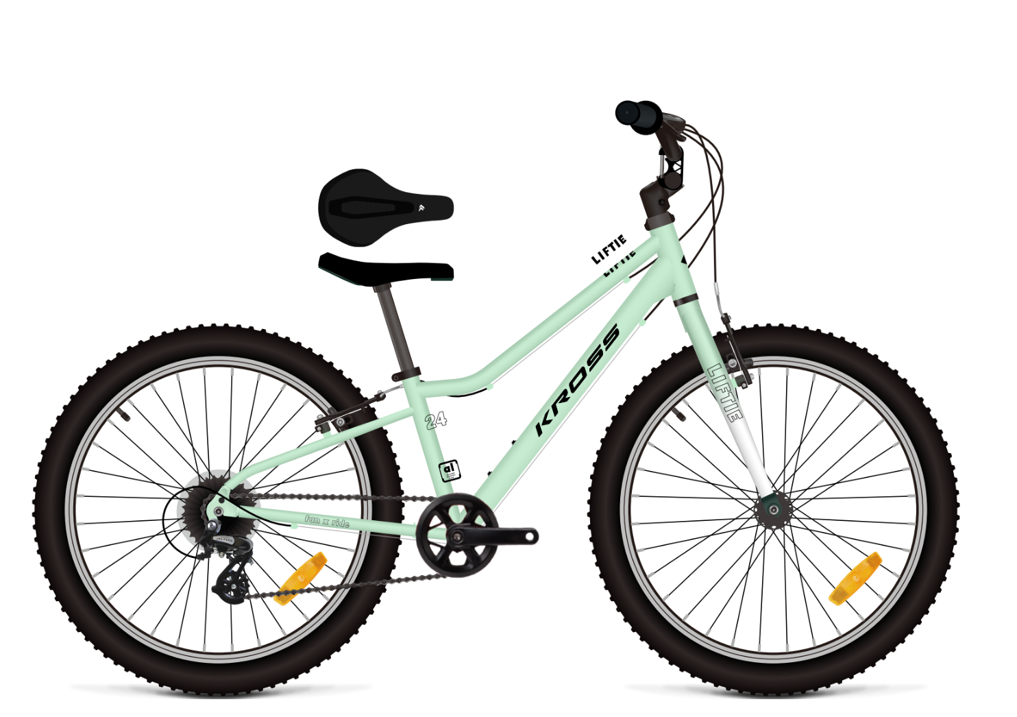 Kross Bicicleta juniori Kross Liftie 24" — ultrausoara, 8.0 kg, 8 viteze Shimano Altus