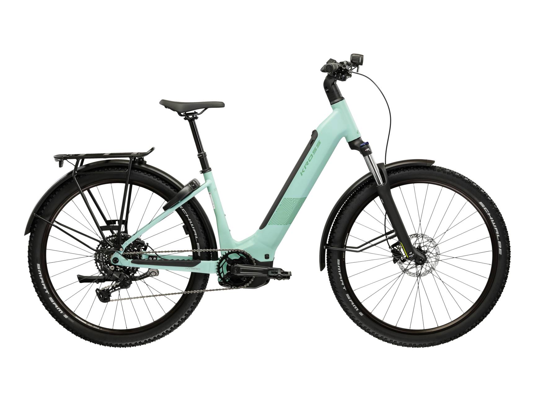 Kross Bicicleta Electrica MTB Kross Influx HYB SUV LS 3.0 800 27.5 inch verde Shimano Cues