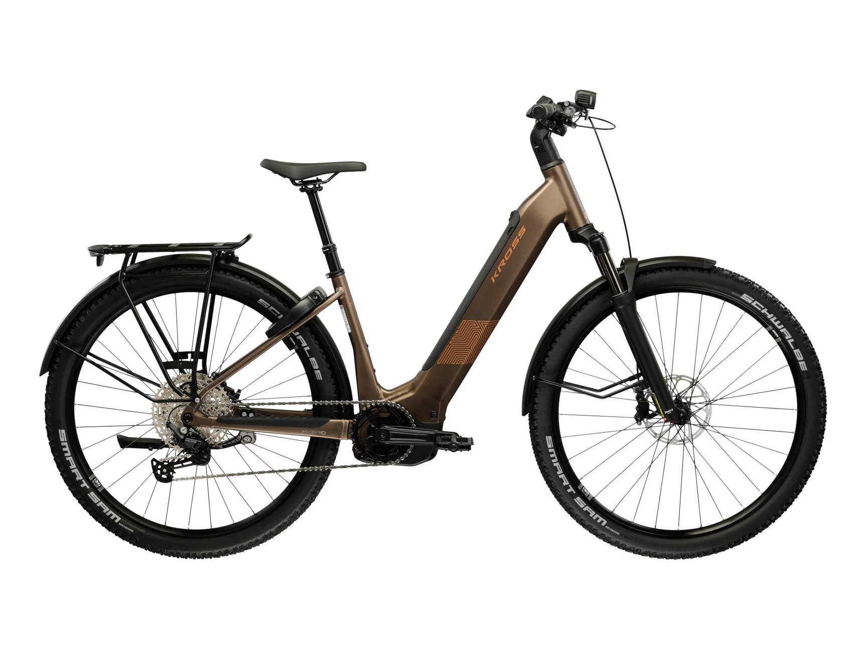 Kross Bicicleta Electrica MTB Kross Influx HYB SUV LS 4.0 800 27.5 inch maro Shimano Deore