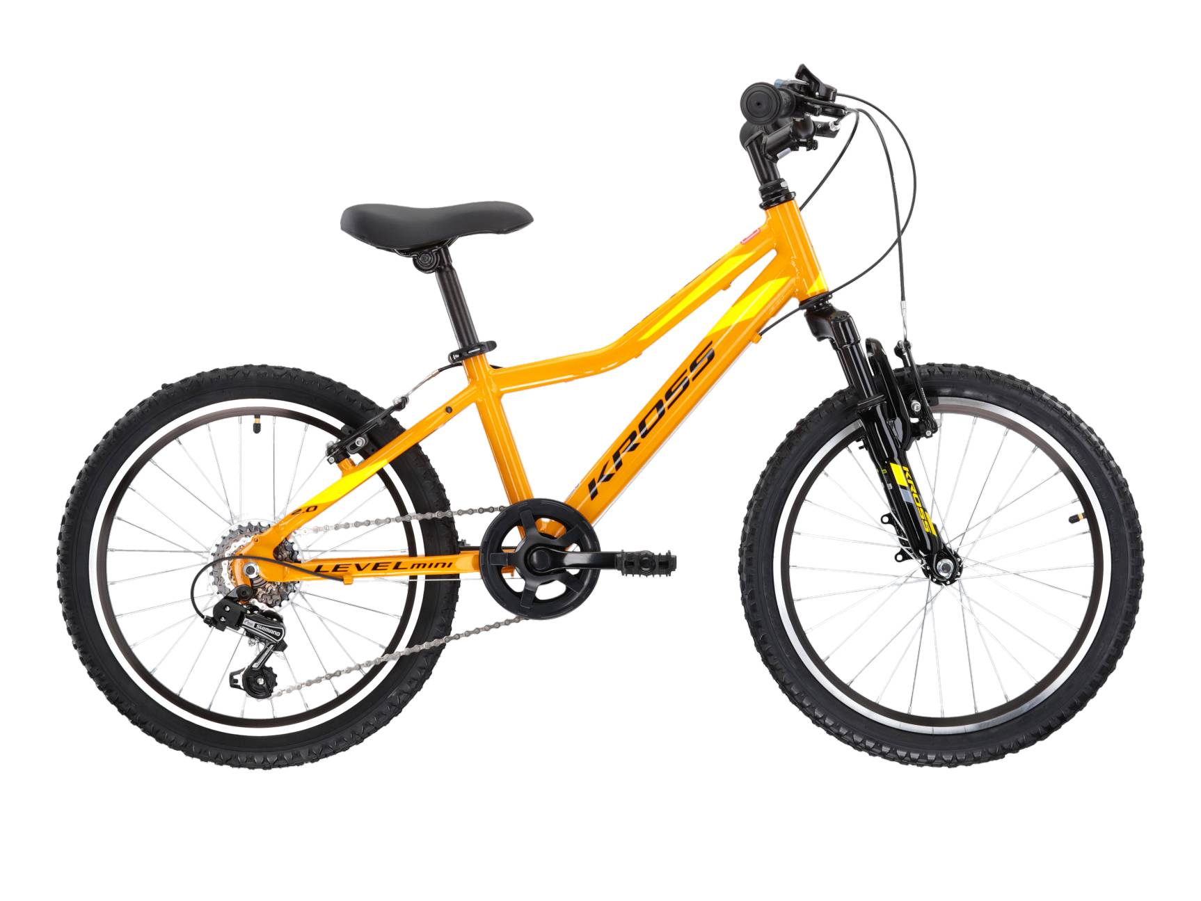 Kross Bicicleta Copii Kross Level Mini 2.0 20 inch galbena Shimano Tourney