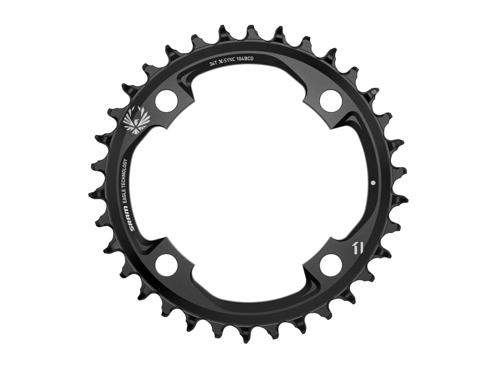 Bicycle Cassettes & Freewheels Chainring SRAM Eagle X-SYNC 2 104mm 34T, Culoare: Black