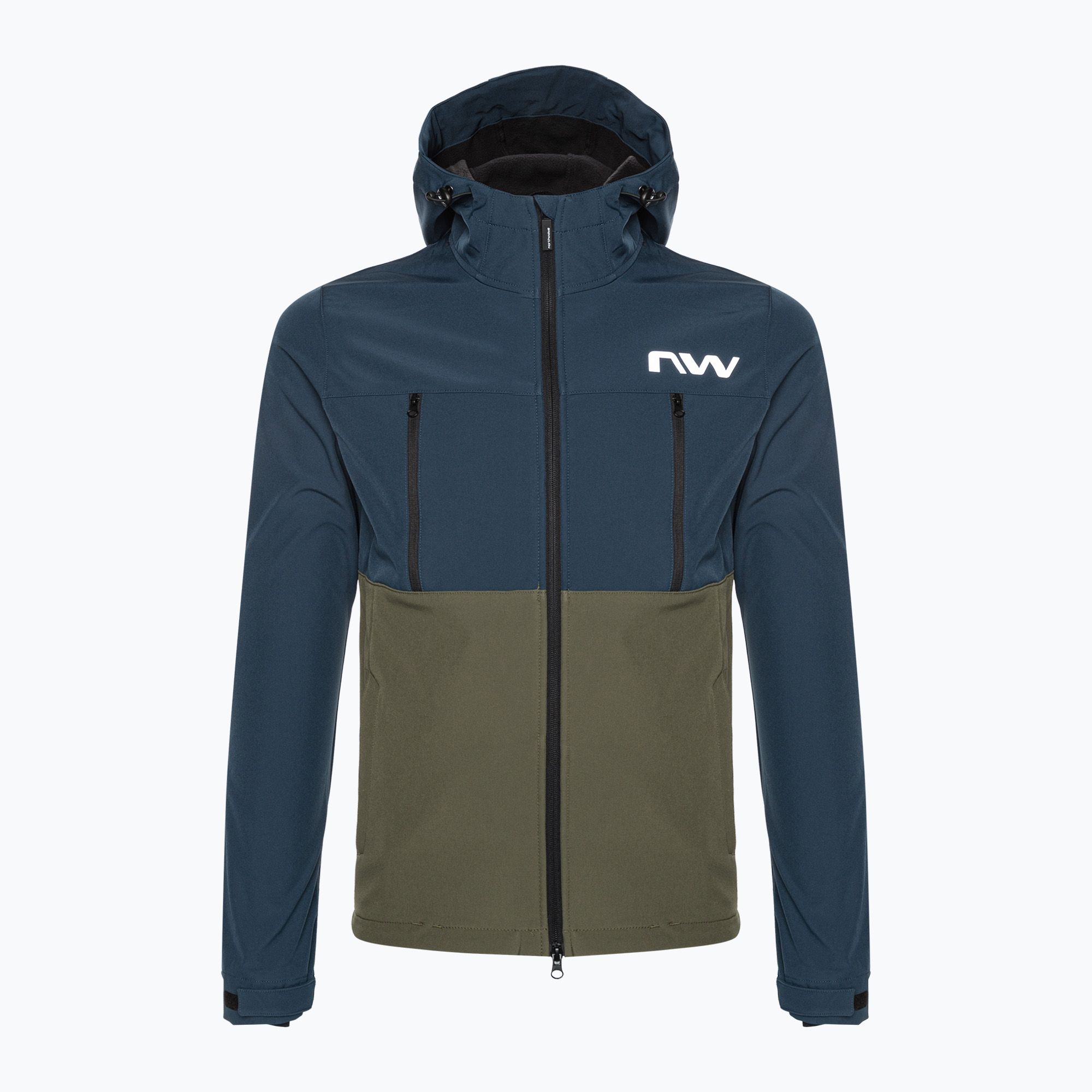 Northwave Northwave - jacheta ciclism iarna pentru barbati All mountain Easy Out  Softshell - negru verde inchis padure