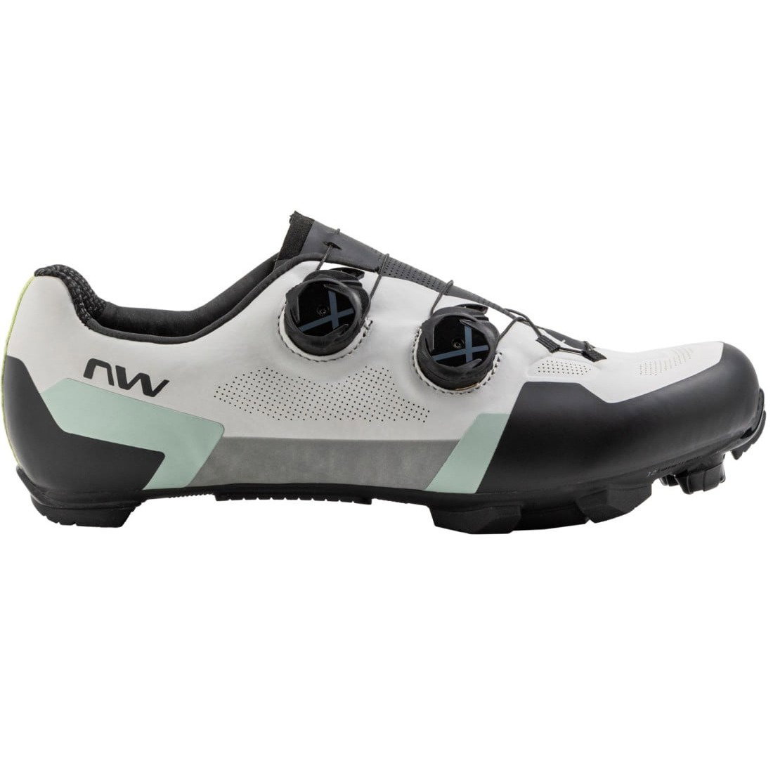 Northwave Pantofi ciclism MTB XC Northwave Extreme XT - gri/verde salvie | talpă carbon
