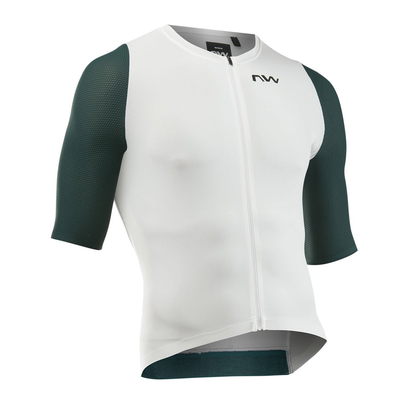 Northwave Tricou ciclism Northwave Extreme Evo - alb/petrol | UPF50+