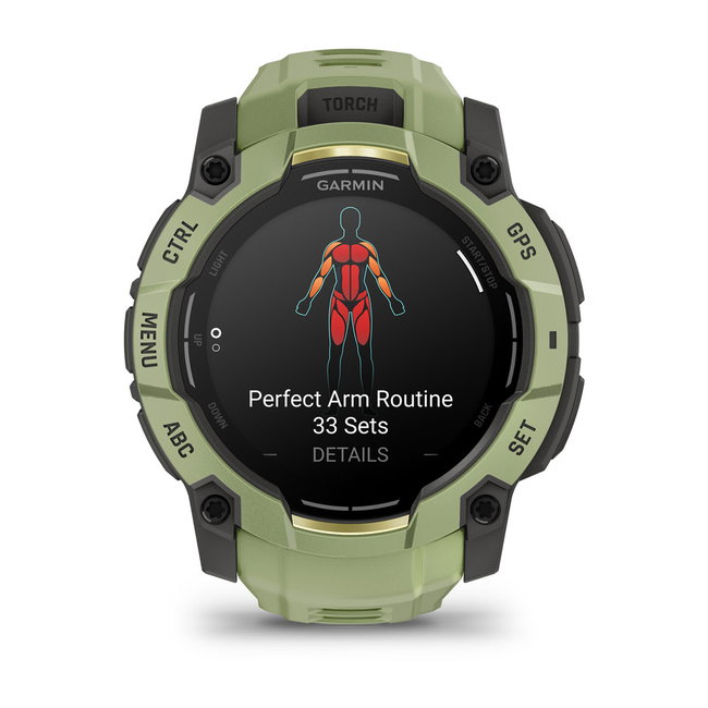 Garmin Instinct 3 – 50 mm, AMOLED | Fern Green cu curea Fern Green