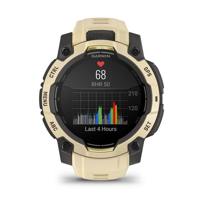 Garmin Instinct 3 – 45 mm, AMOLED | Citrine cu curea Citrine
