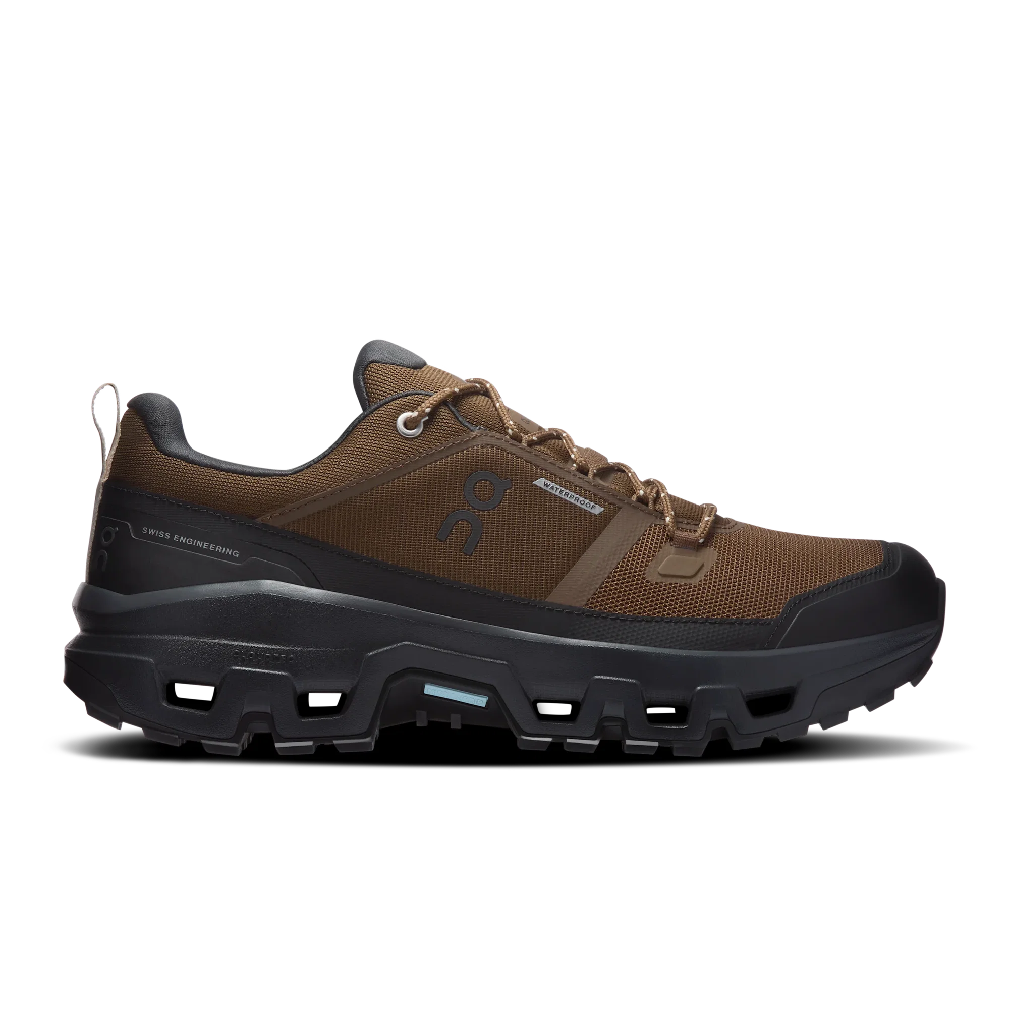 On Pantofi hiking On Cloudrock Low WP - impermeabili trail - Earth | Black