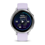Garmin Venu 4 AMOLED 41 mm - Smartwatch cu GPS argintiu cu curea mov Periwinkle