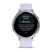 Garmin Venu 4 AMOLED 41 mm - Smartwatch cu GPS argintiu cu curea mov Periwinkle